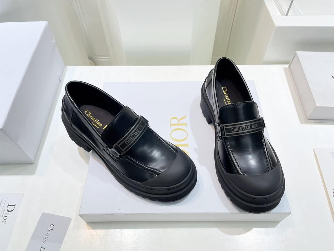 (1:1 replica) Christian Dior Women s Dior Code Loafer Black For Women CD KDB757VES_S29X