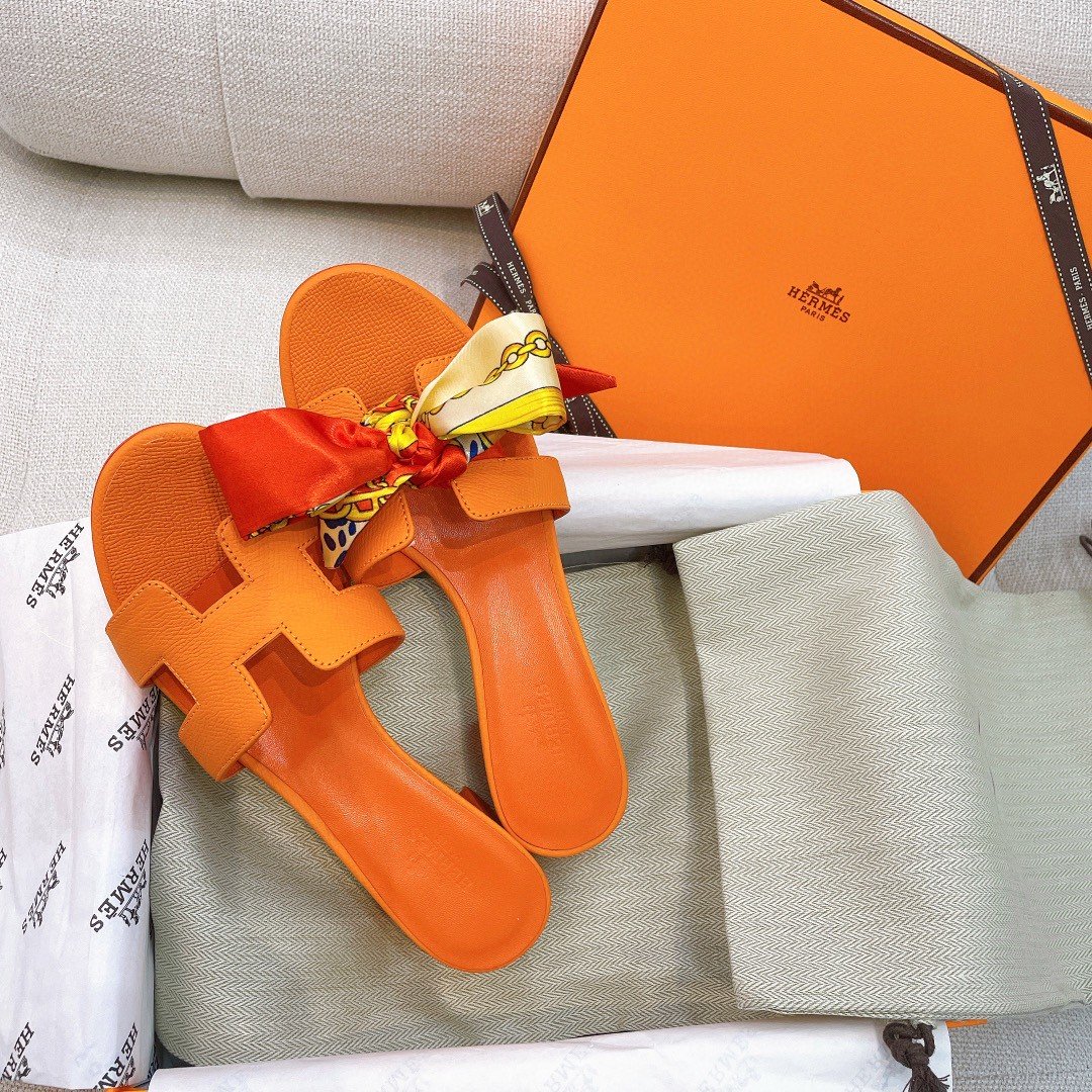 (1:1 replica) Hermes Oasis Sandal Orange For Women, Women s Shoes H151215Z 94350