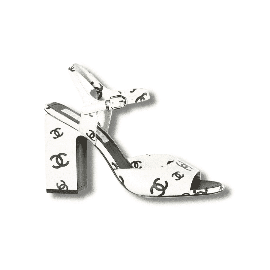 (1:1 replica) CC 100mm Heeled Sandal White For Women