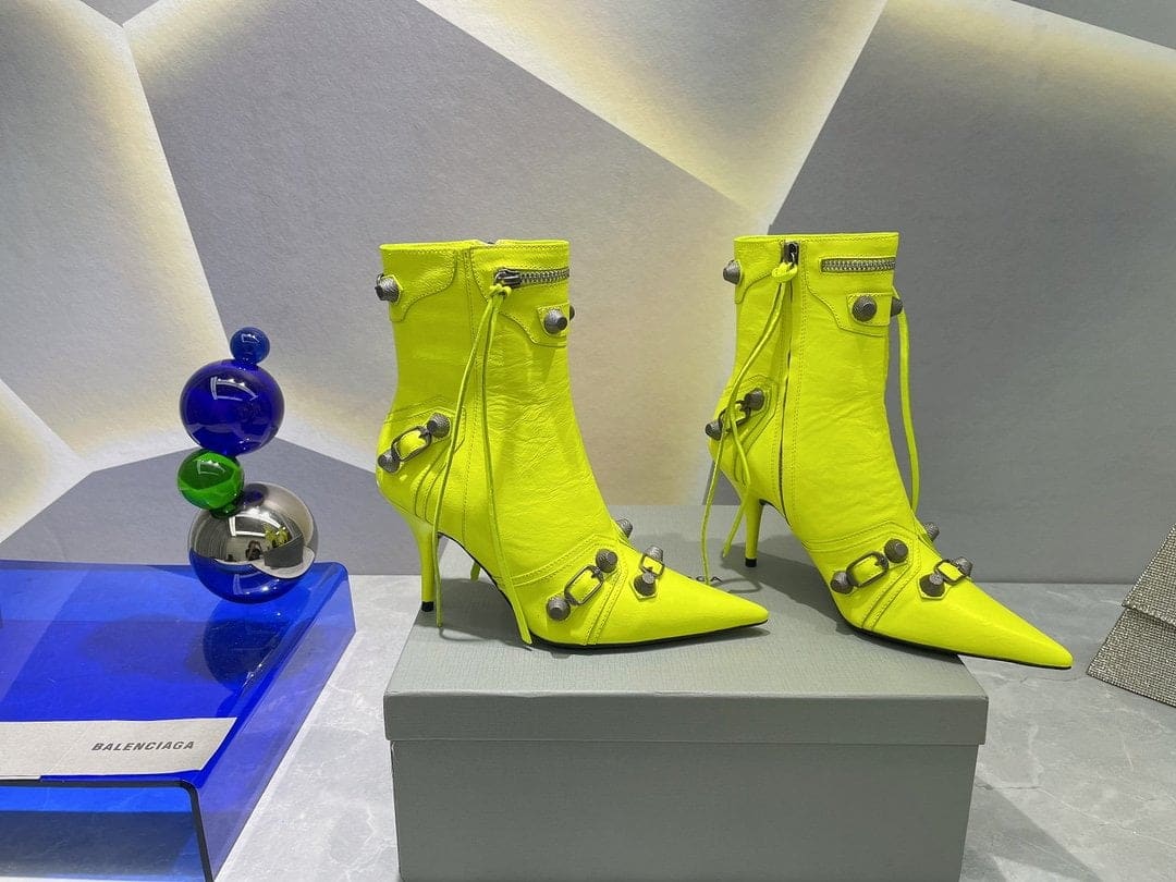 (1:1 replica) Balenciaga Cagole Bootie Yellow For Women