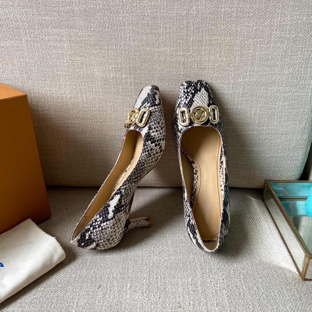 (1:1 replica) Louis Vuitton Women s Rotary Pump Grey For Women LV