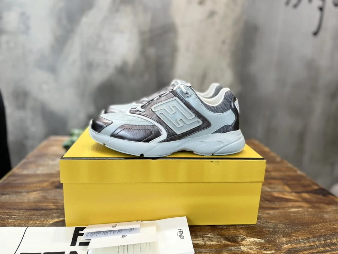 (1:1 replica) Fendi Nubuck Faster Light Blue For Women