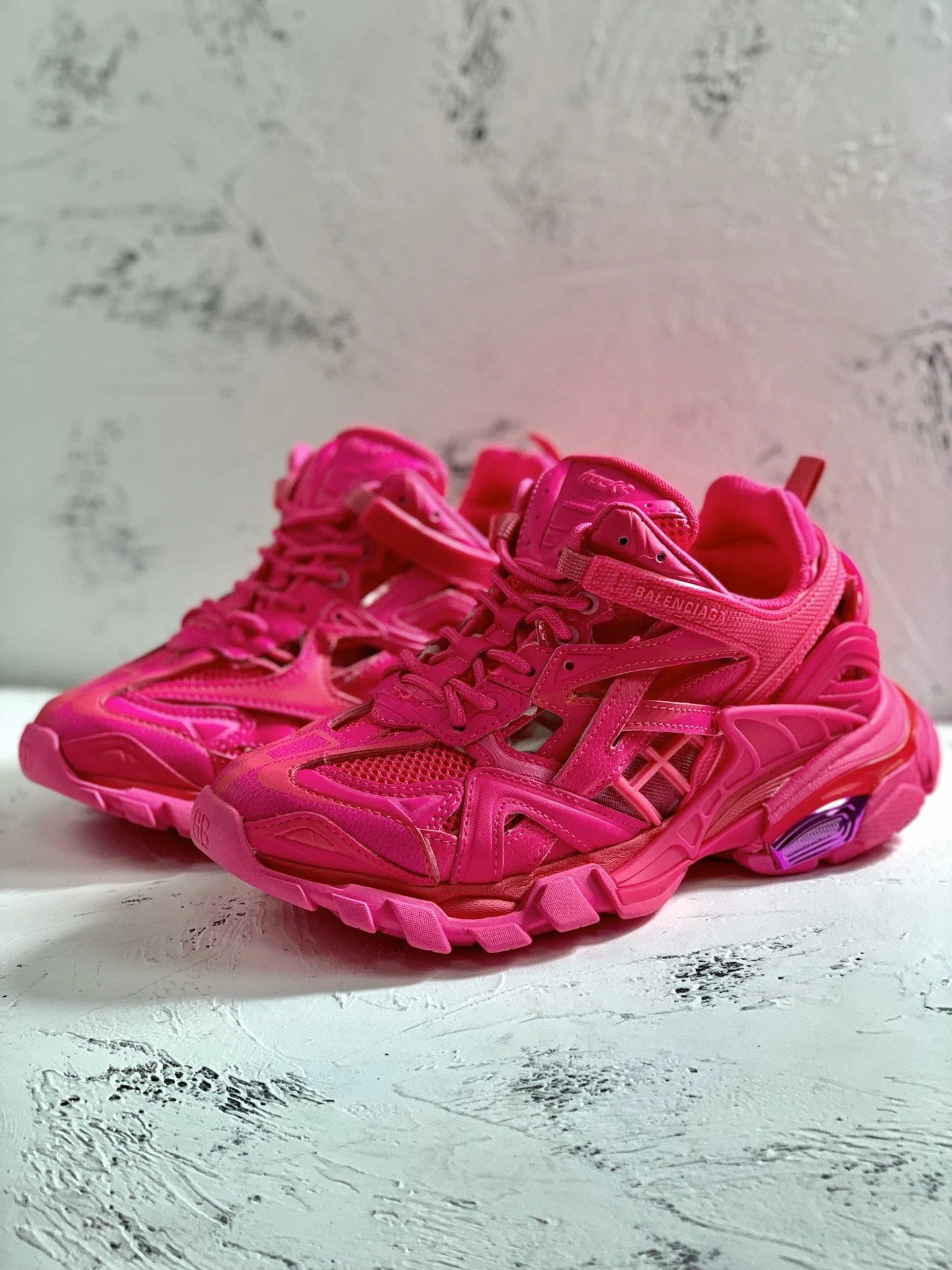 (1:1 replica) Balenciaga Track.2 Clear Sole Trainers Pink For Women