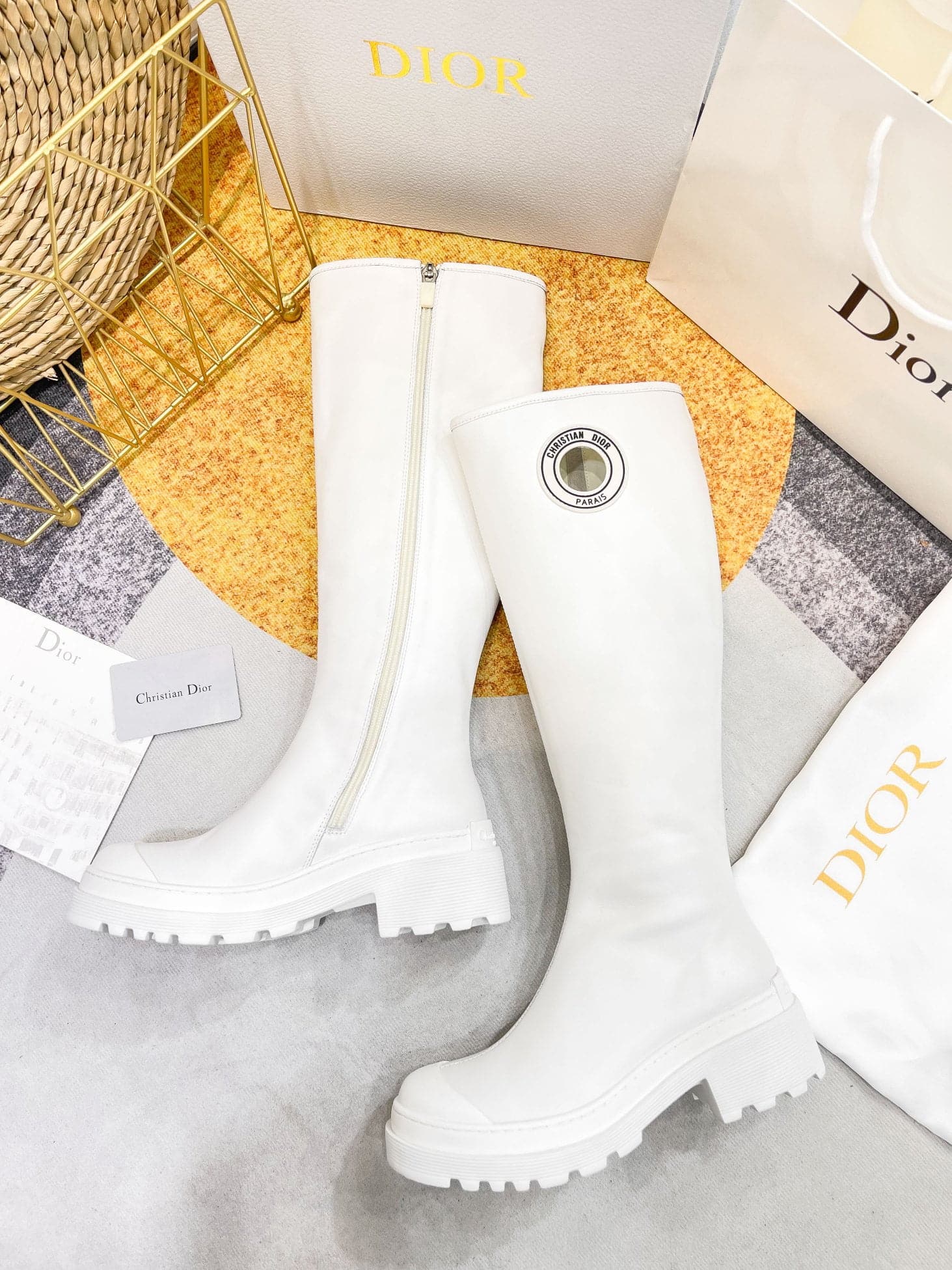 (1:1 replica) Christian Dior Women s Dior Symbol Boot White For Women CD