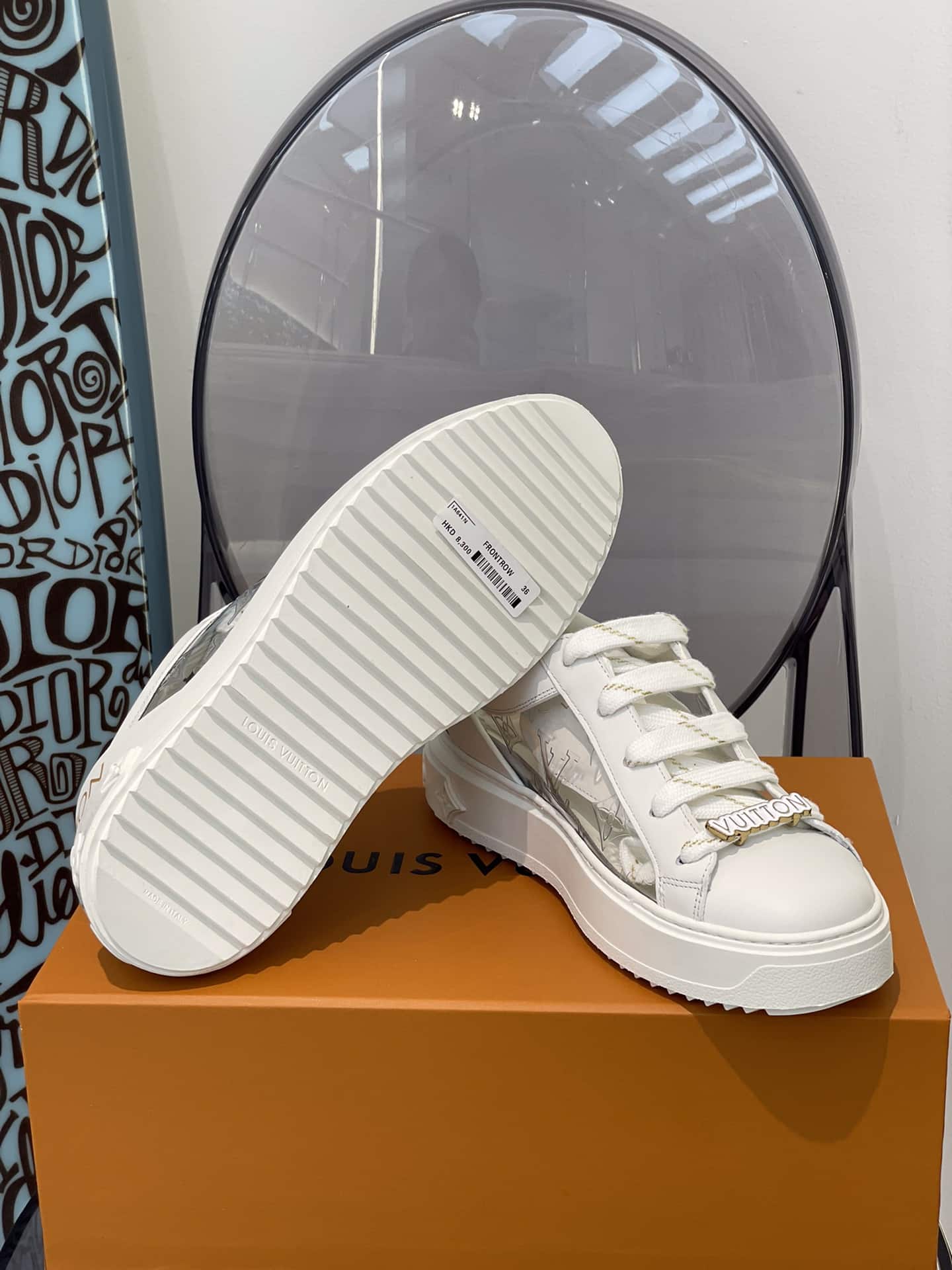(1:1 replica) Louis Vuitton Women s Time Out Sneaker Green For Women LV