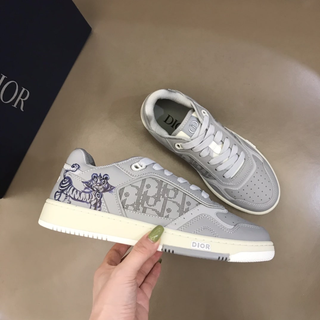 (1:1 replica) Christian Dior Women s B27 Low-Top Sneaker Gray For Women CD