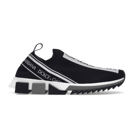 (1:1 replica) DOLCE GABBANA SORRENTO LOGO SLIP ON BLACK WHITE – DG030