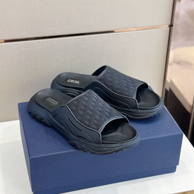 (1:1 replica) DIOR H-TOWN SANDAL BLACK RUBBER DS004