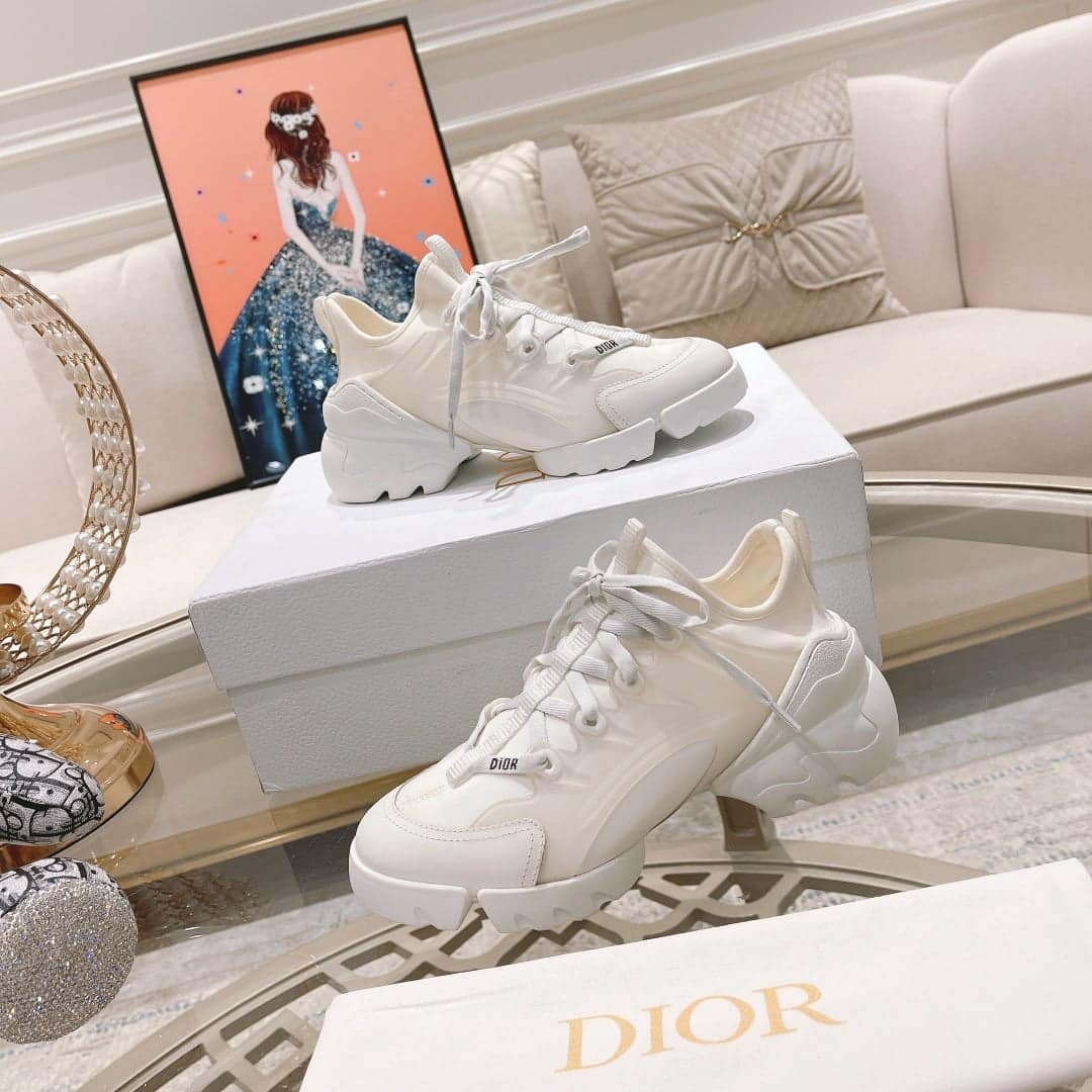 (1:1 replica) Christian Dior D-Connect Sneaker Technical Fabric White For Women CD KCK222NGG_S10W