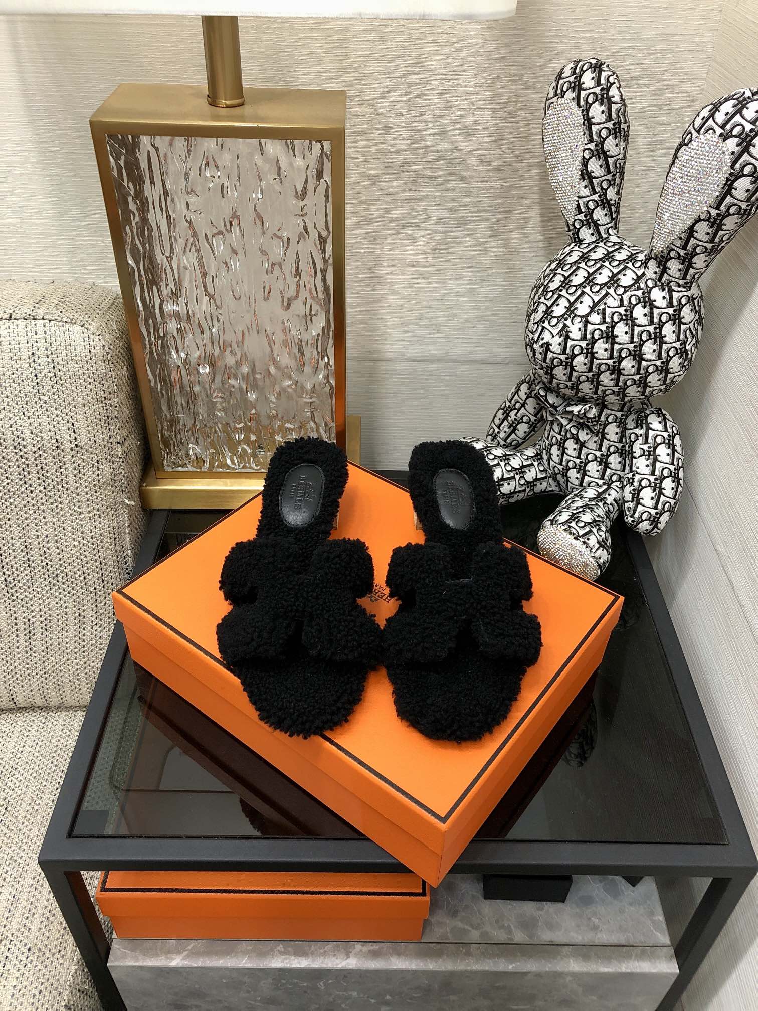 (1:1 replica) Hermes Oasis Sandal Black For Women 1.97in/5cm