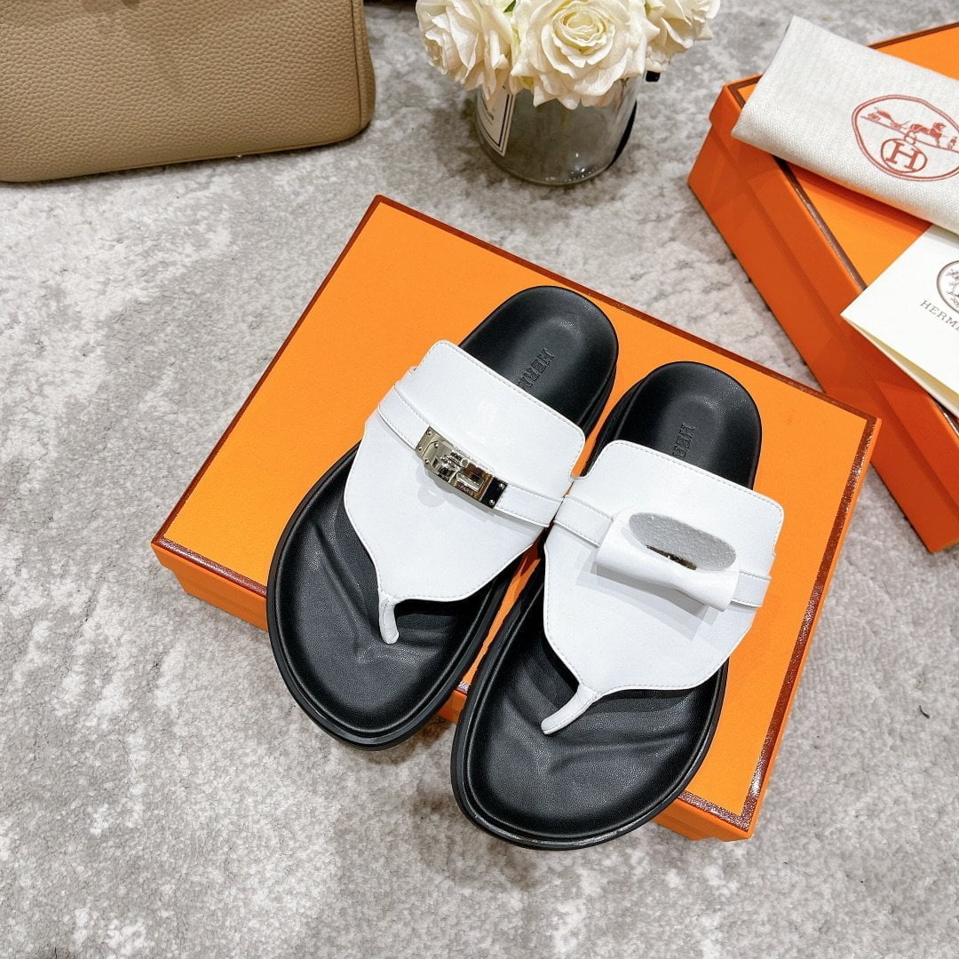 (1:1 replica) Hermes Empire Sandal White For Women, Women s Shoes H221074Z 90360