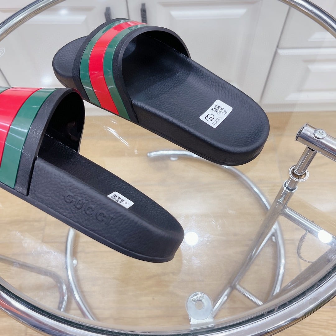 (1:1 replica) Gucci Women s Slide Sandal With Web Black For Women 407345