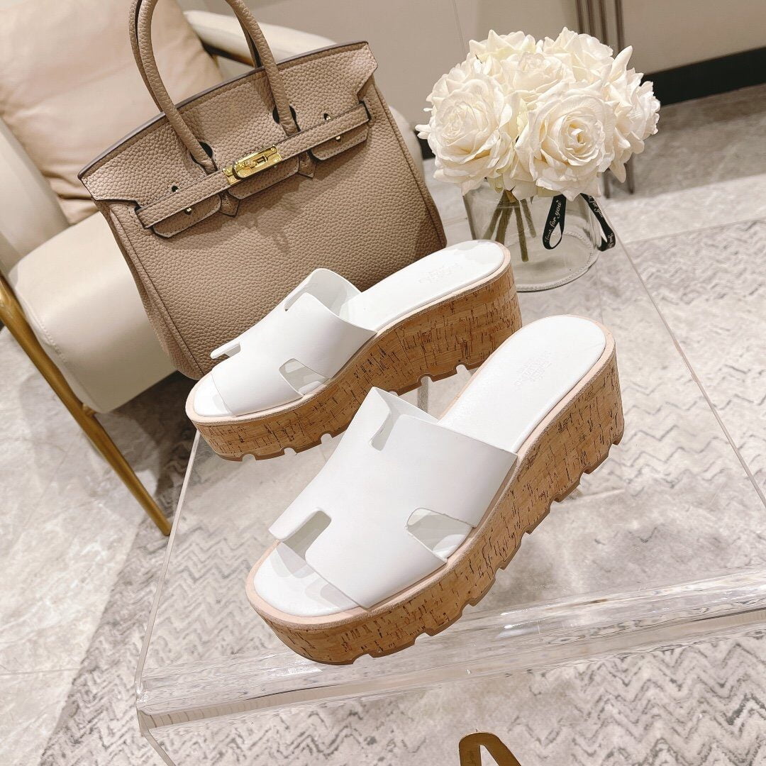 (1:1 replica) Hermes Eze 30 Sandal White For Women, Women s Shoes H221026Z 90380