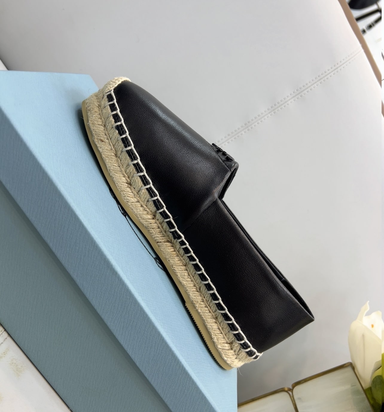(1:1 replica) Prada Nappa Espadrilles Black For Women 0.8in/20mm PRD 1S871M_79N_F0002_F_020