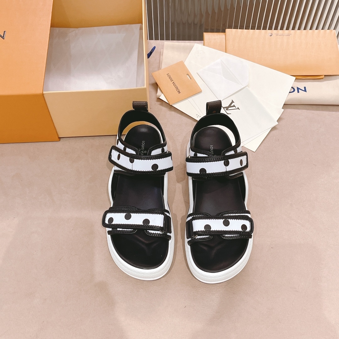 (1:1 replica) Louis Vuitton Women s LV Archlight Flat Sandal White For Women LV