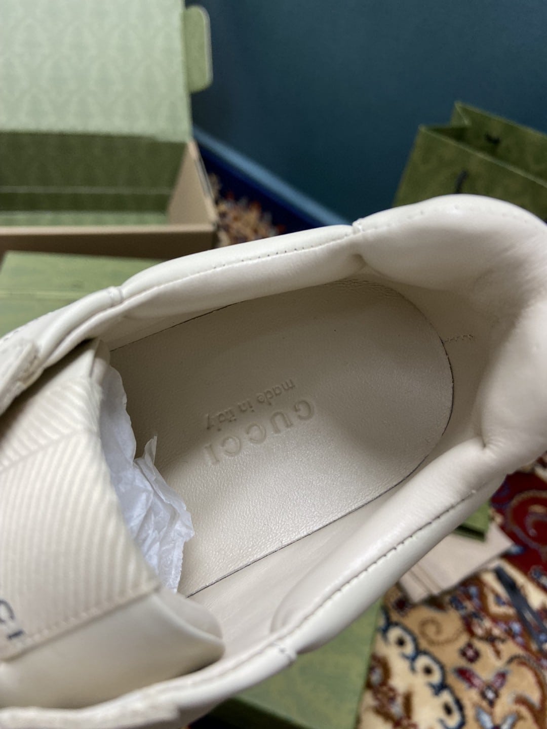 (1:1 replica) Gucci Rhyton Sneaker Beige For Women 721749 0G2R0