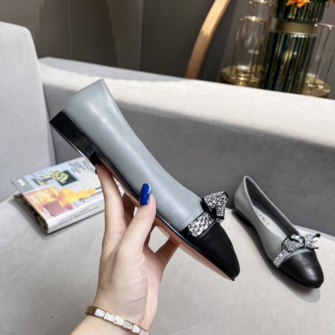 (1:1 replica) Chanel Women s Ballerinas Gray For Women