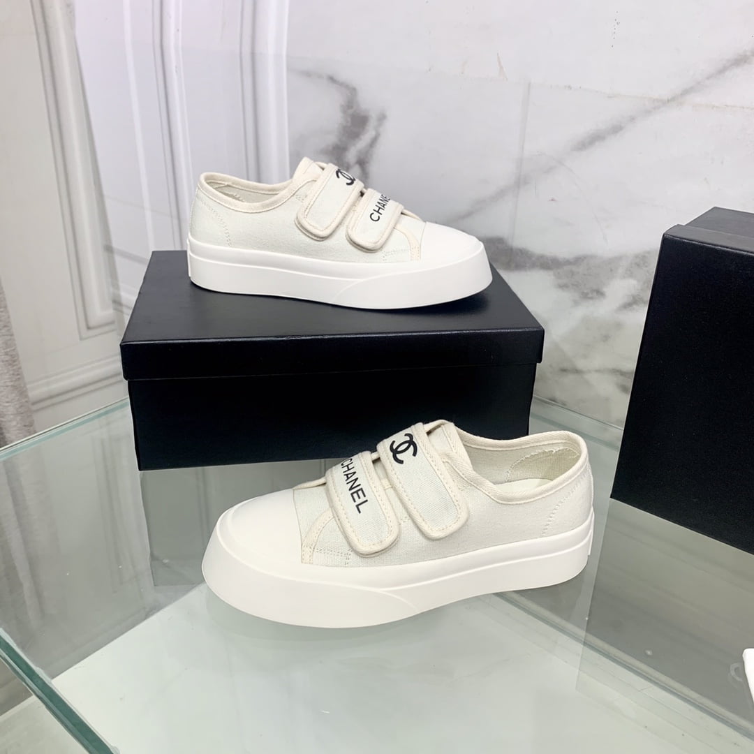 (1:1 replica) Chanel Women s Chanel Velcro Sneaker White For Women