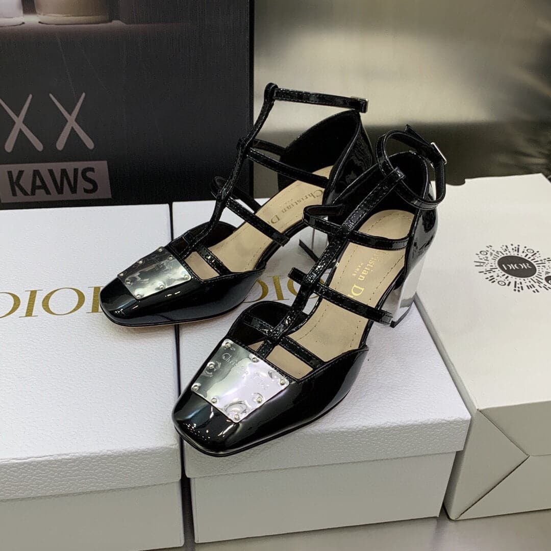 (1:1 replica) Christian Dior Women s La Parisienne Dior Ballerina Flat Black For Women CD KDB736PMI_S19X