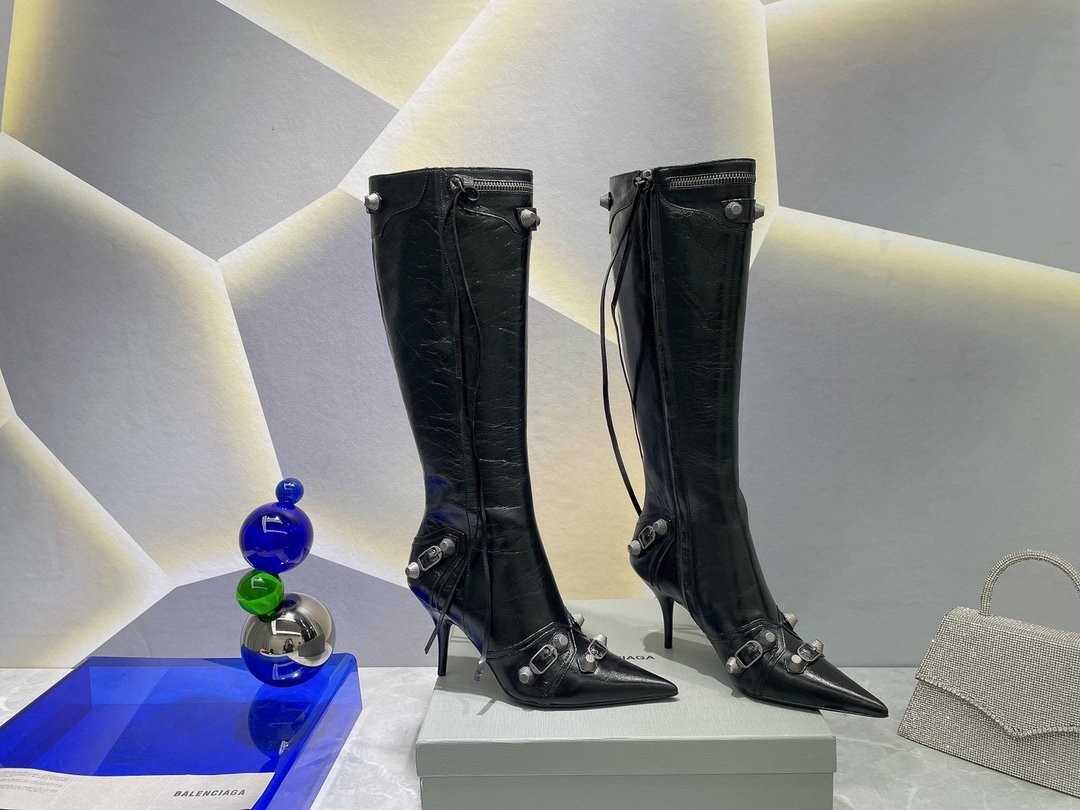 (1:1 replica) Balenciaga Cagole Boot Black For Women 694395WAD4E1081
