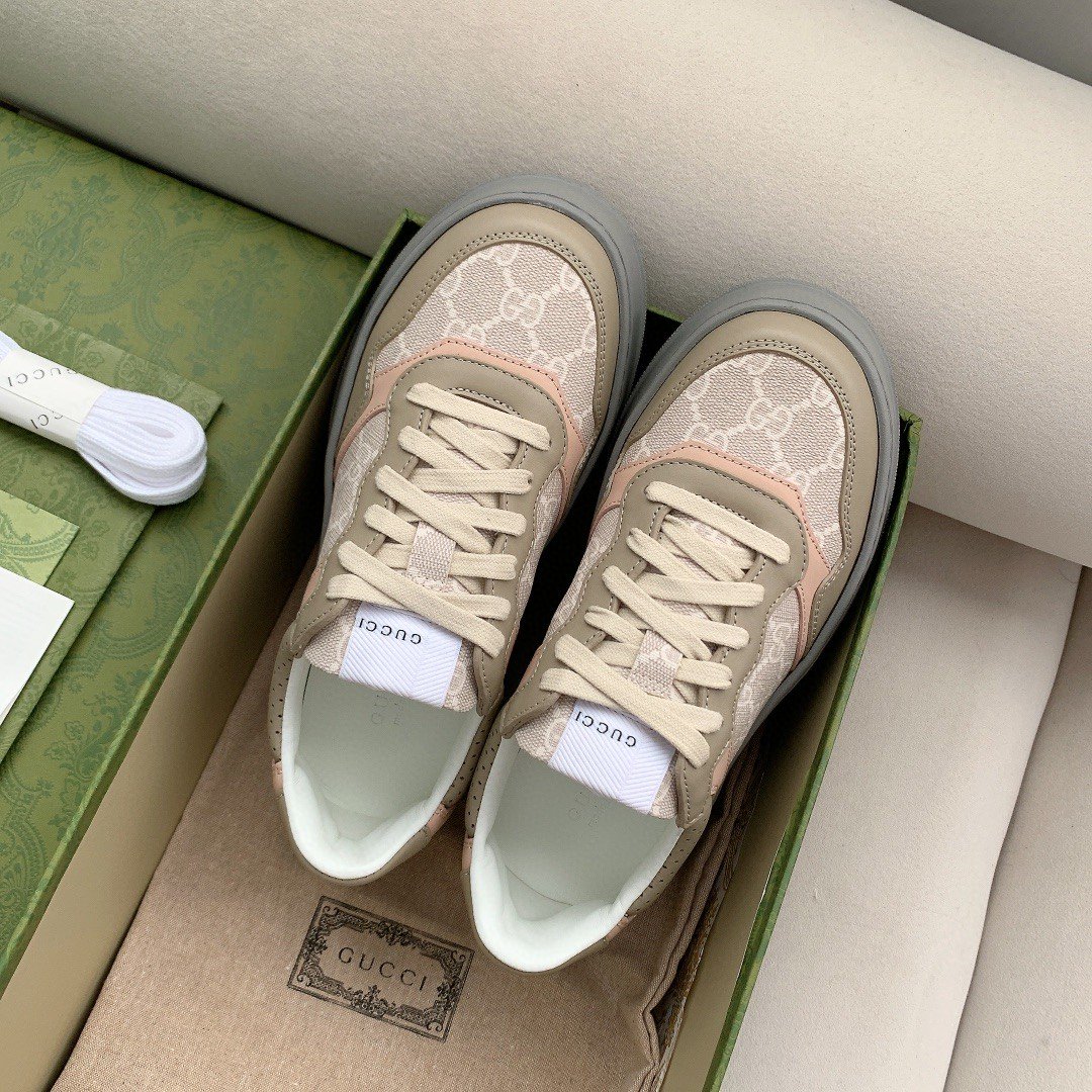 (1:1 replica) Gucci Women s GG Sneaker White And Beige Supreme For Women 700775 UPG90 9595