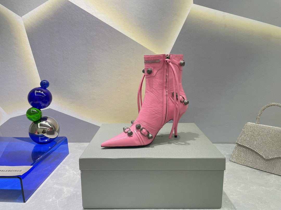 (1:1 replica) Balenciaga Cagole Bootie Pink For Women