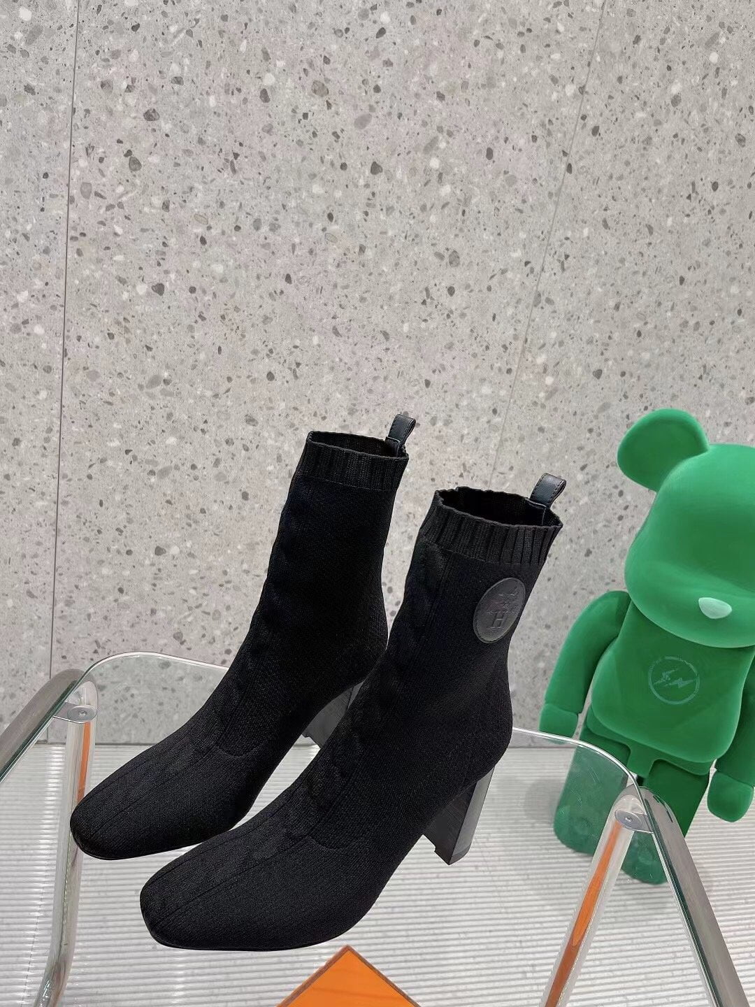 (1:1 replica) Hermes Volver 90 Ankle Boot Black For Women, Women s Shoes H192035Z 02400
