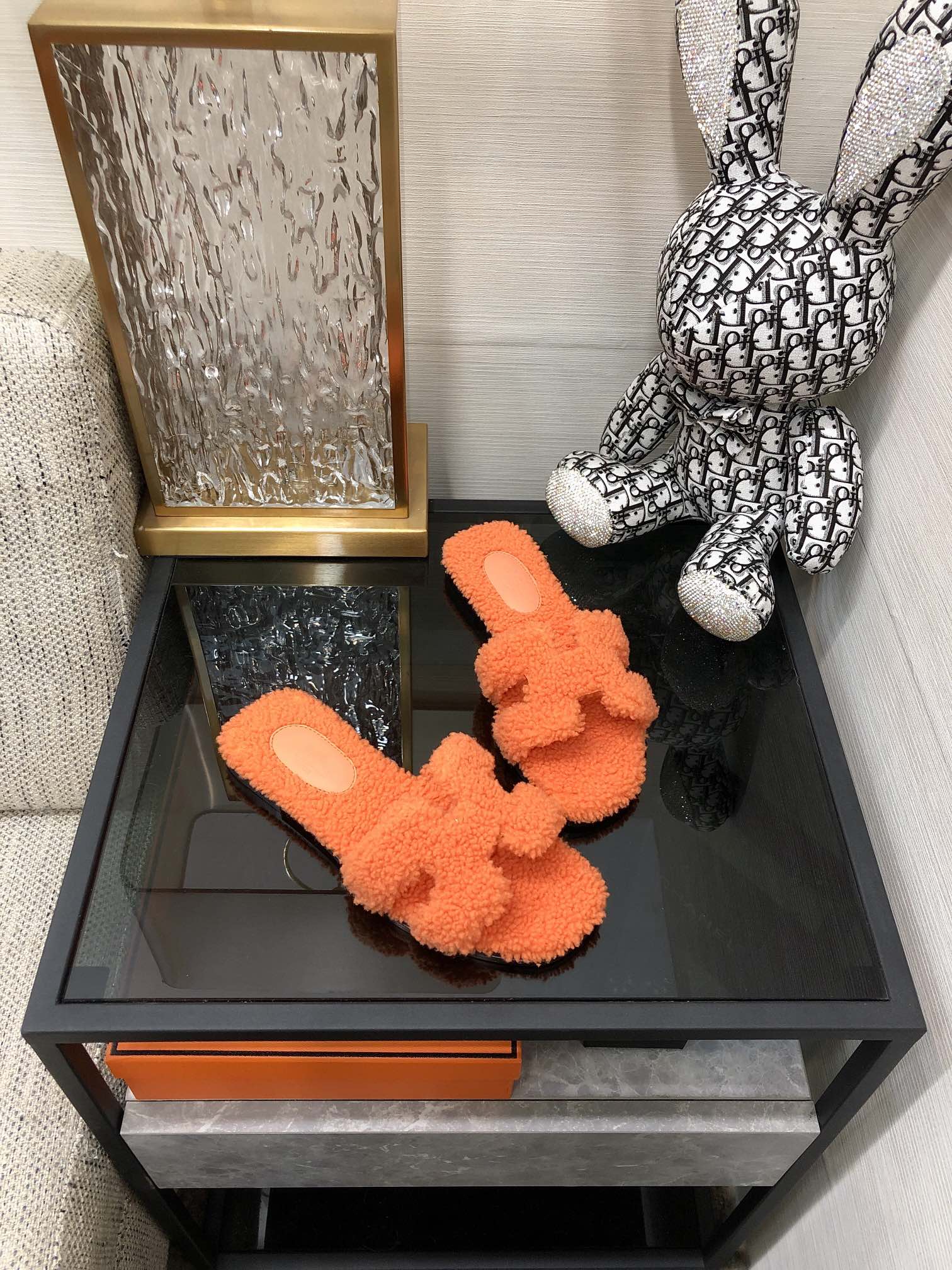 (1:1 replica) Hermes Oran Sandal Orange For Women H212178Z H5355