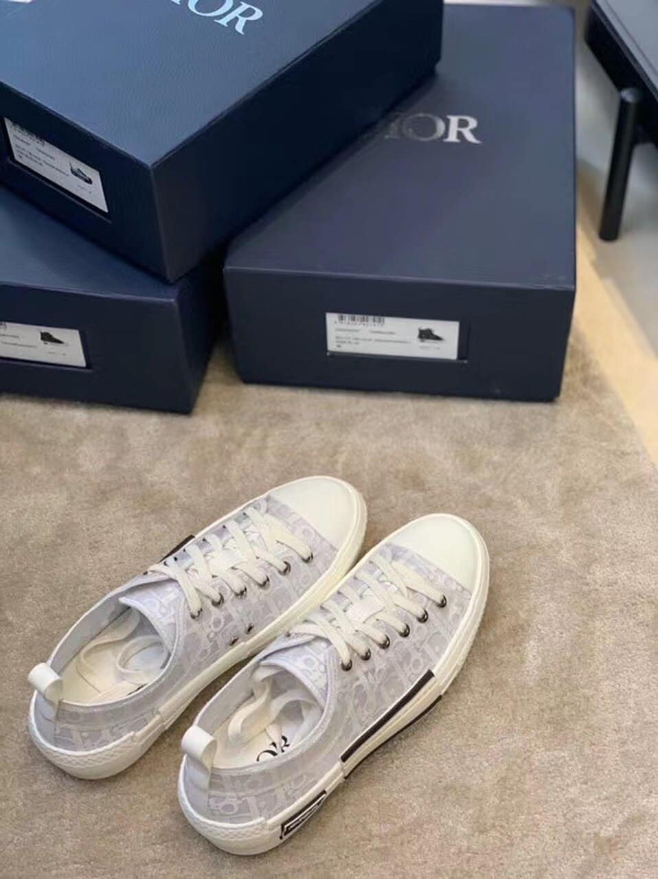 (1:1 replica) Christian Dior B23 Low-Top Sneaker White For Women CD