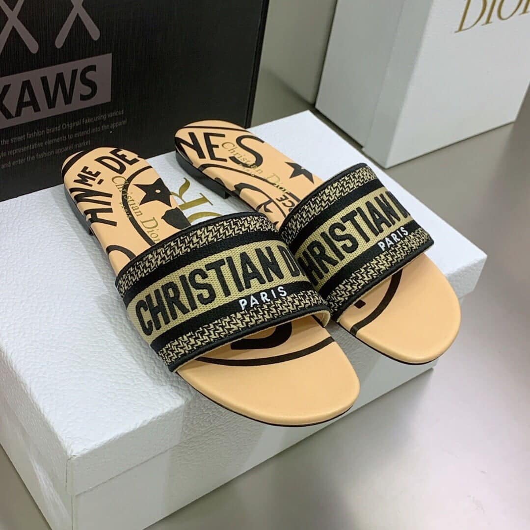 (1:1 replica) Christian Dior Women s Dway Slide Beige For Women CD KCQ308JUR_S29U