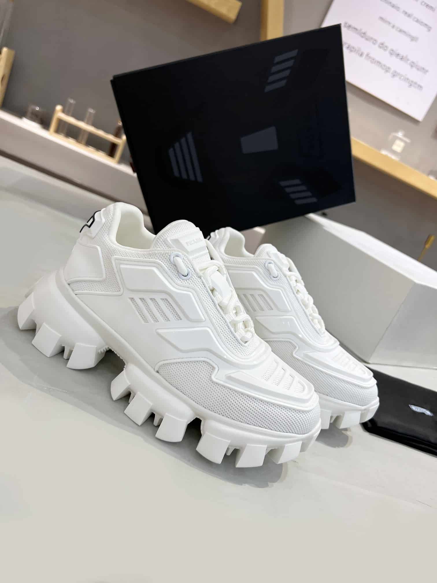 (1:1 replica) Prada Cloudbust Thunder Sneakers White For Women PRD 1E819L_3KR2_F0009_F_050