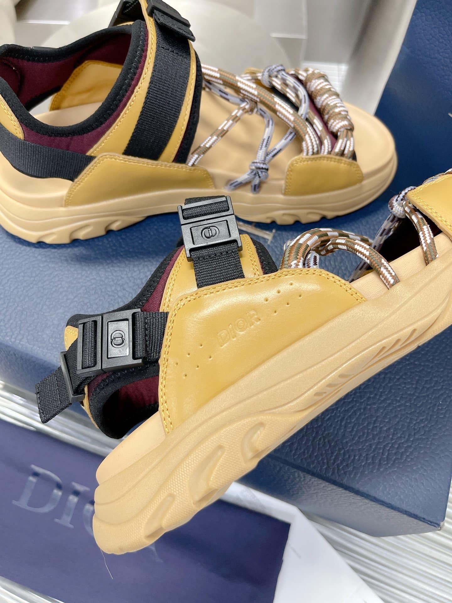 (1:1 replica) Christian Dior Women s Dior H-Town Sandal Yellow For Women CD