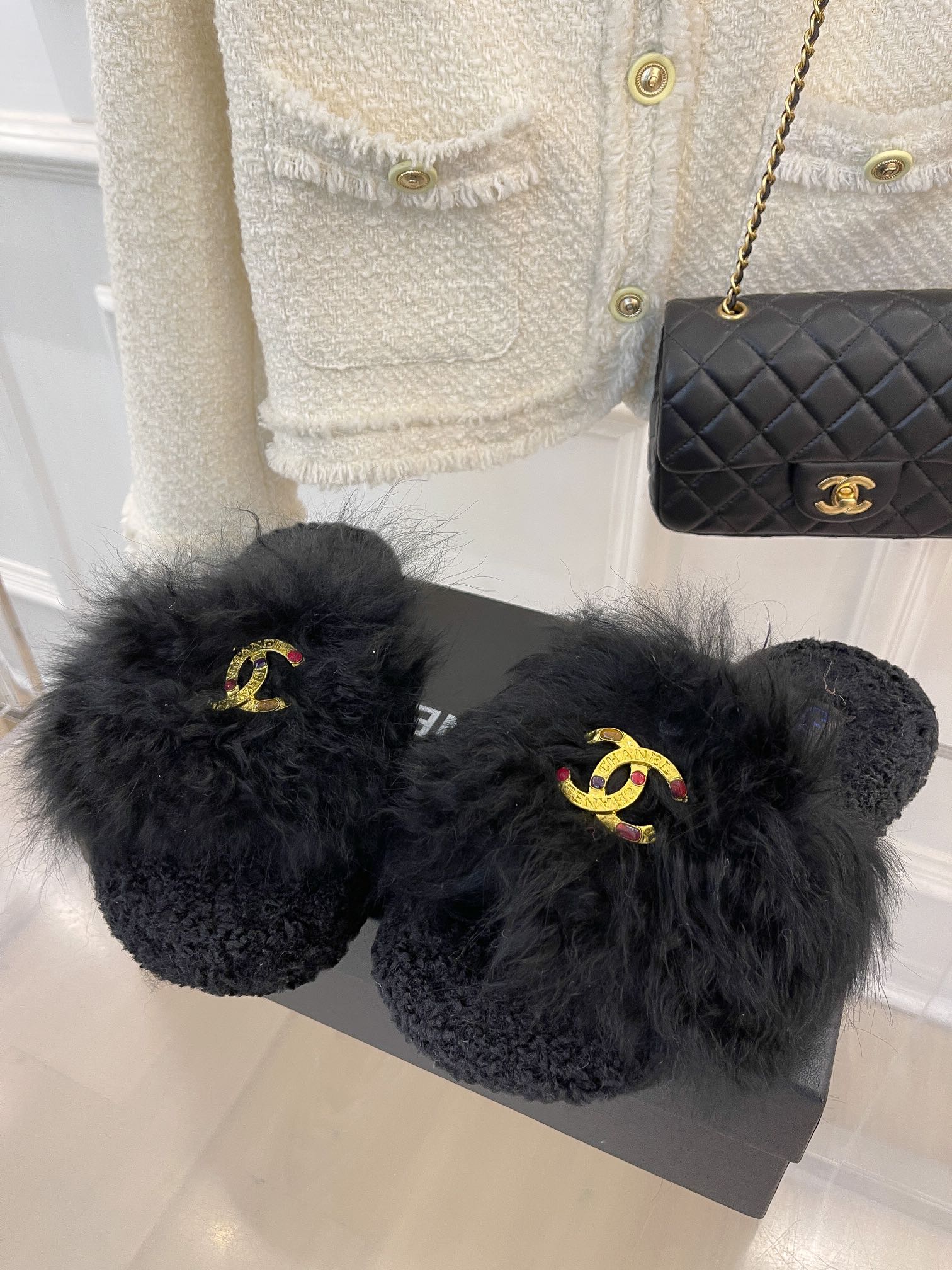 (1:1 replica) Chanel Women s Mules Black For Women 0,7in/ 2cm