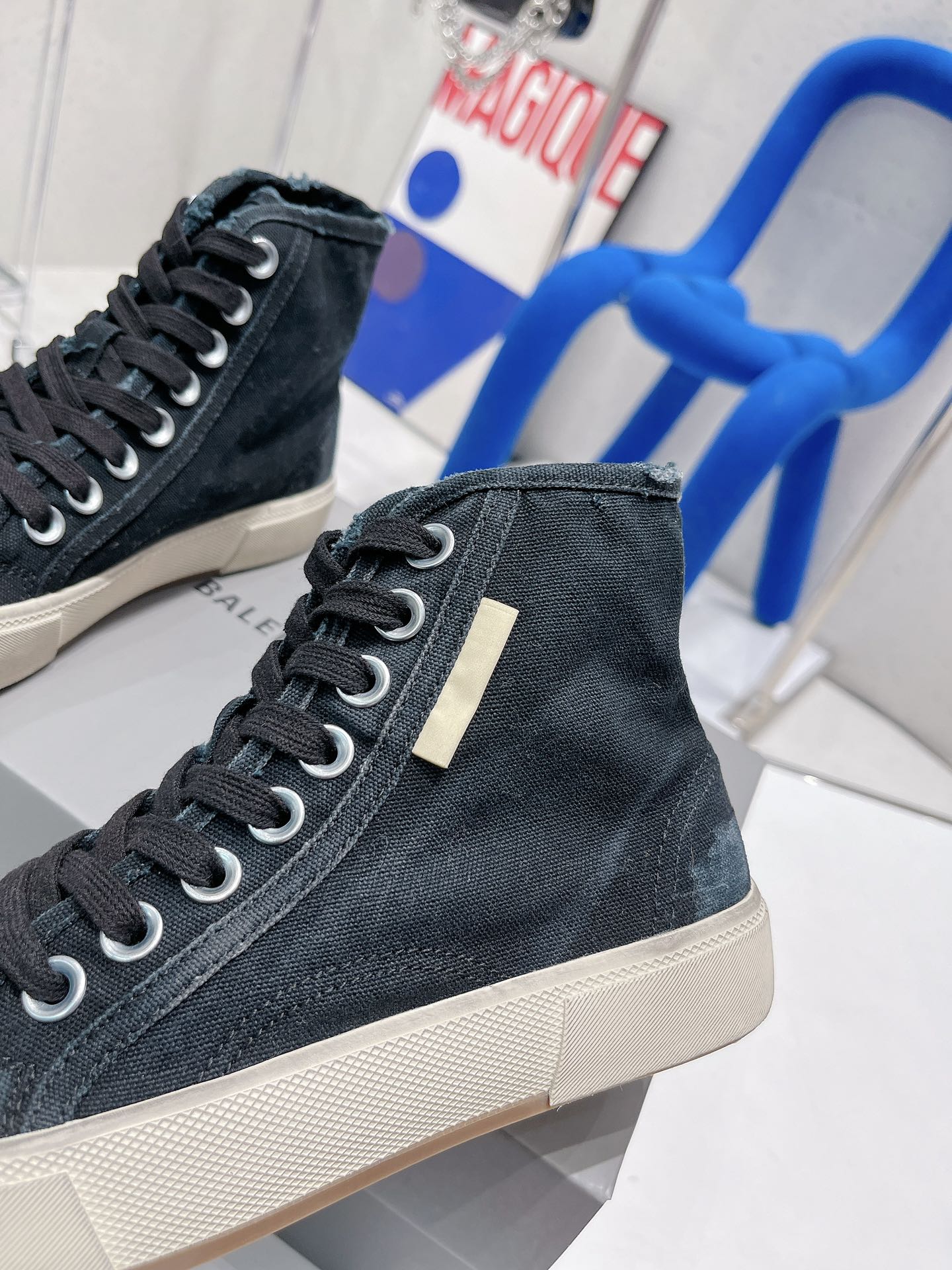 (1:1 replica) Balenciaga Paris High Top Trainers Black For Women