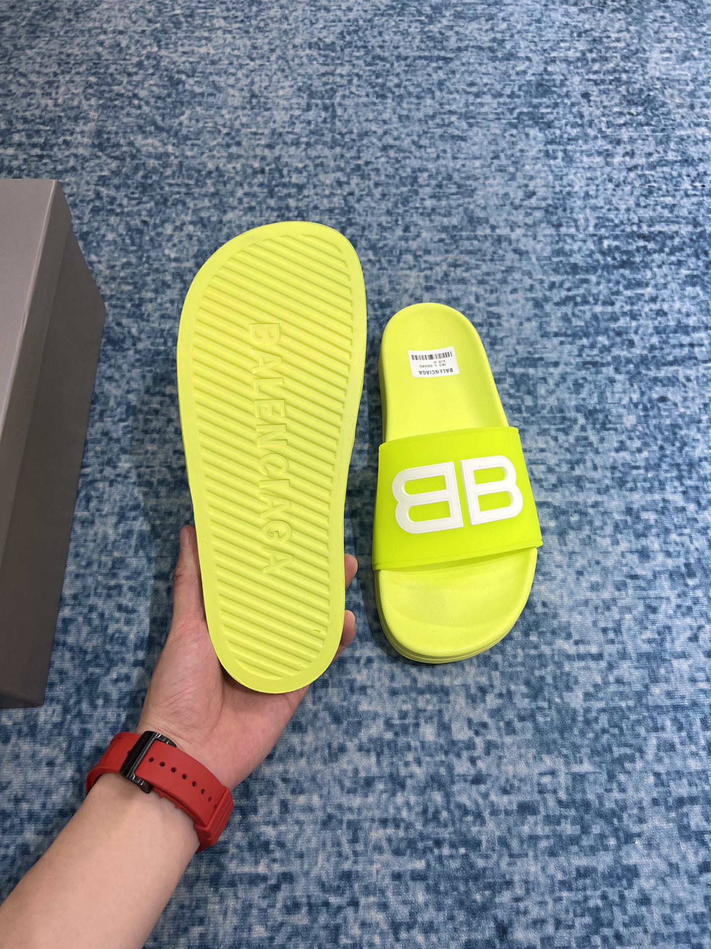(1:1 replica) Balenciaga Pool Slide Sandal Yellow For Women