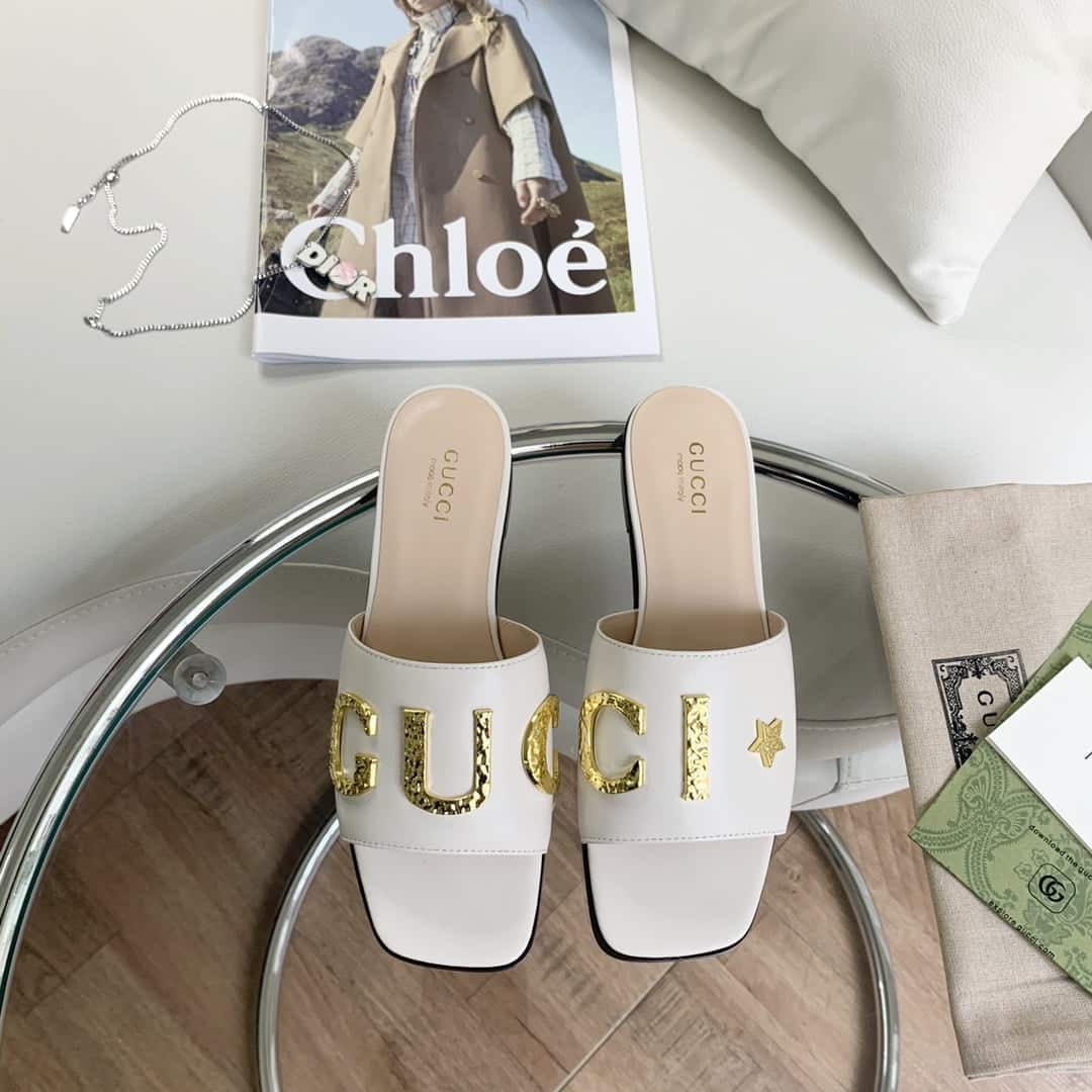 (1:1 replica) Gucci Women s Gucci Slide White For Women GG 694858 C9D00 9022