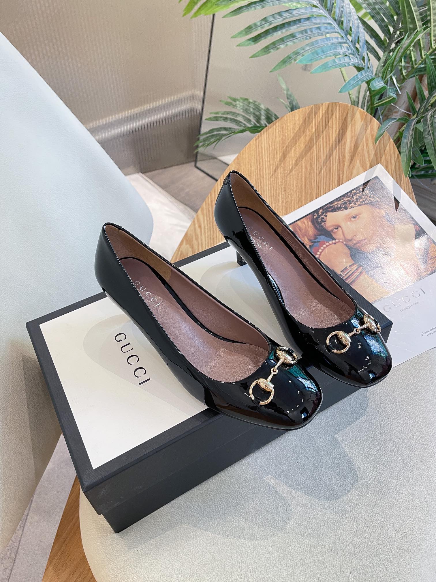 (1:1 replica) Gucci Women s Pump With Horsebit Black For Women GG