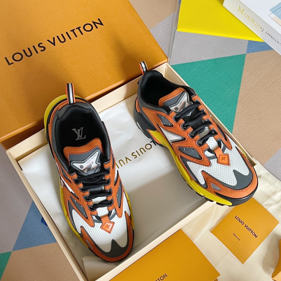 (1:1 replica) Louis Vuitton Men s LV Runner Tatic Sneaker Orange For Men LV