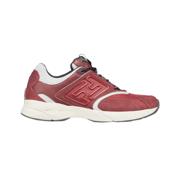 (1:1 replica) FENDY FASTER TRAINERS BURGUNDY NUBUCK LEATHER LOW TOPS FDS021