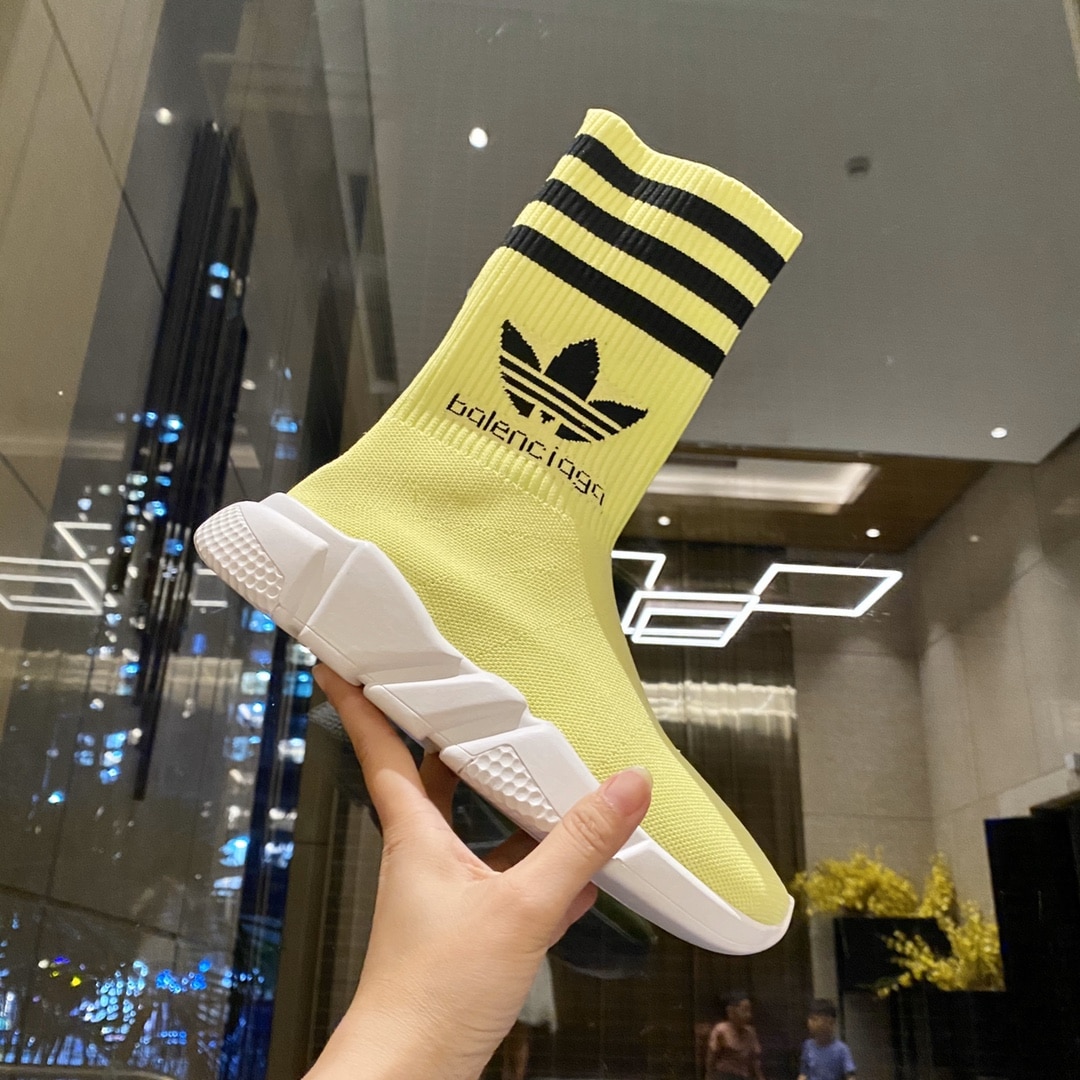 (1:1 replica) Balenciaga x Adidas Speed Trainers Yellow For Women