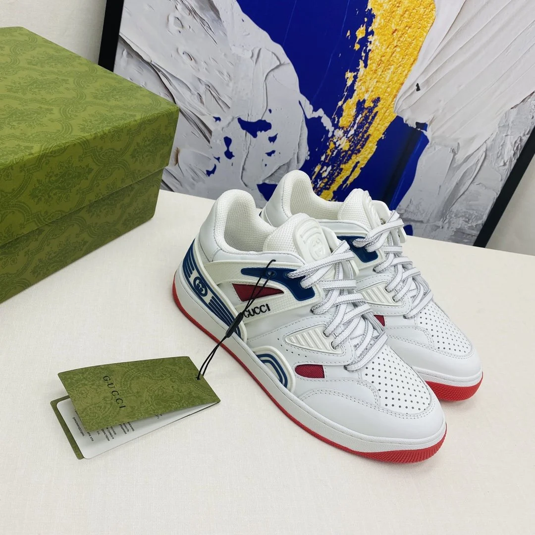 (1:1 replica) Gucci Women s Gucci Basket Sneaker By Fabrics White For Women GG