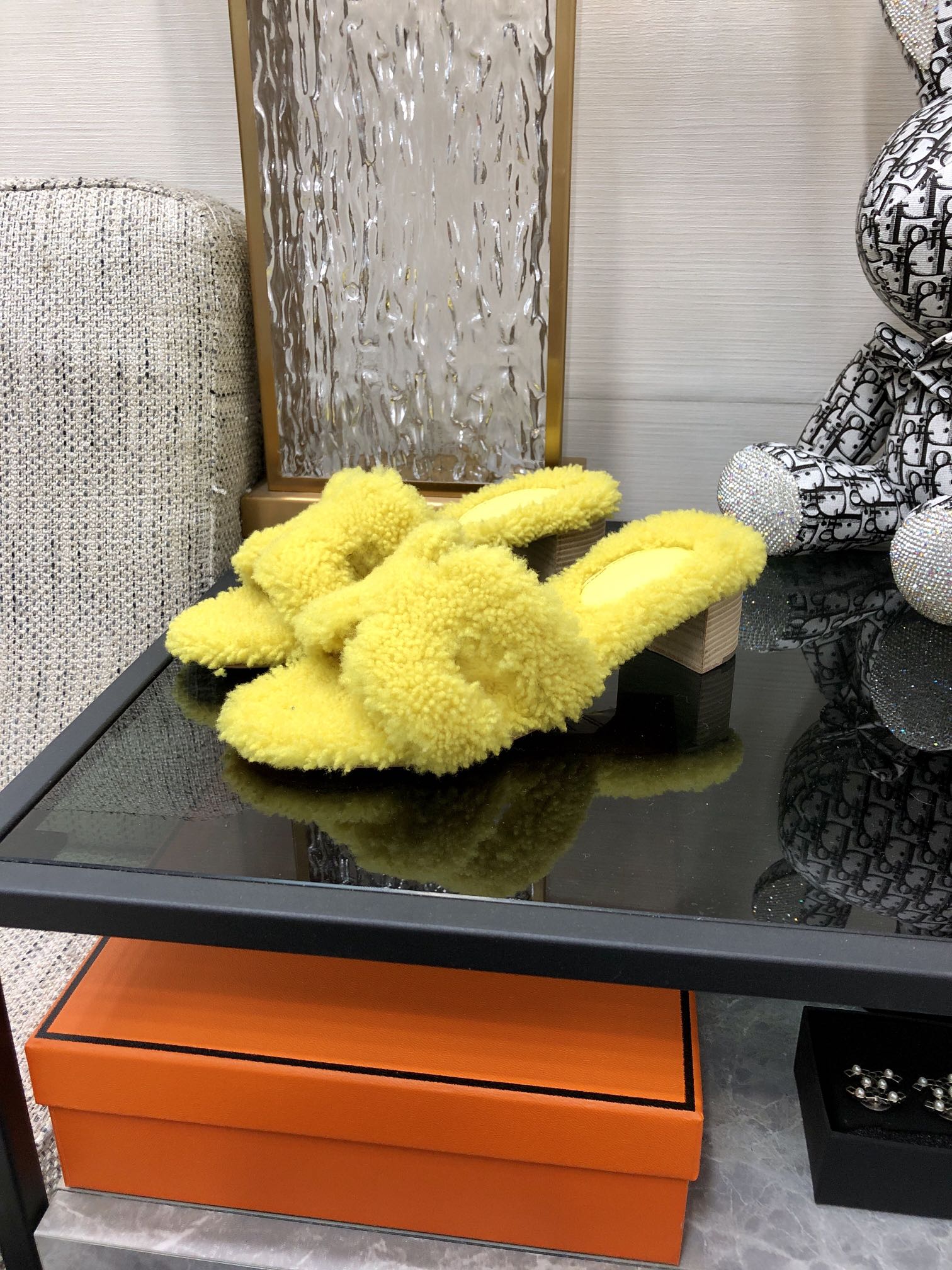 (1:1 replica) Hermes Oasis Sandal Yellow For Women 1.97in/5cm