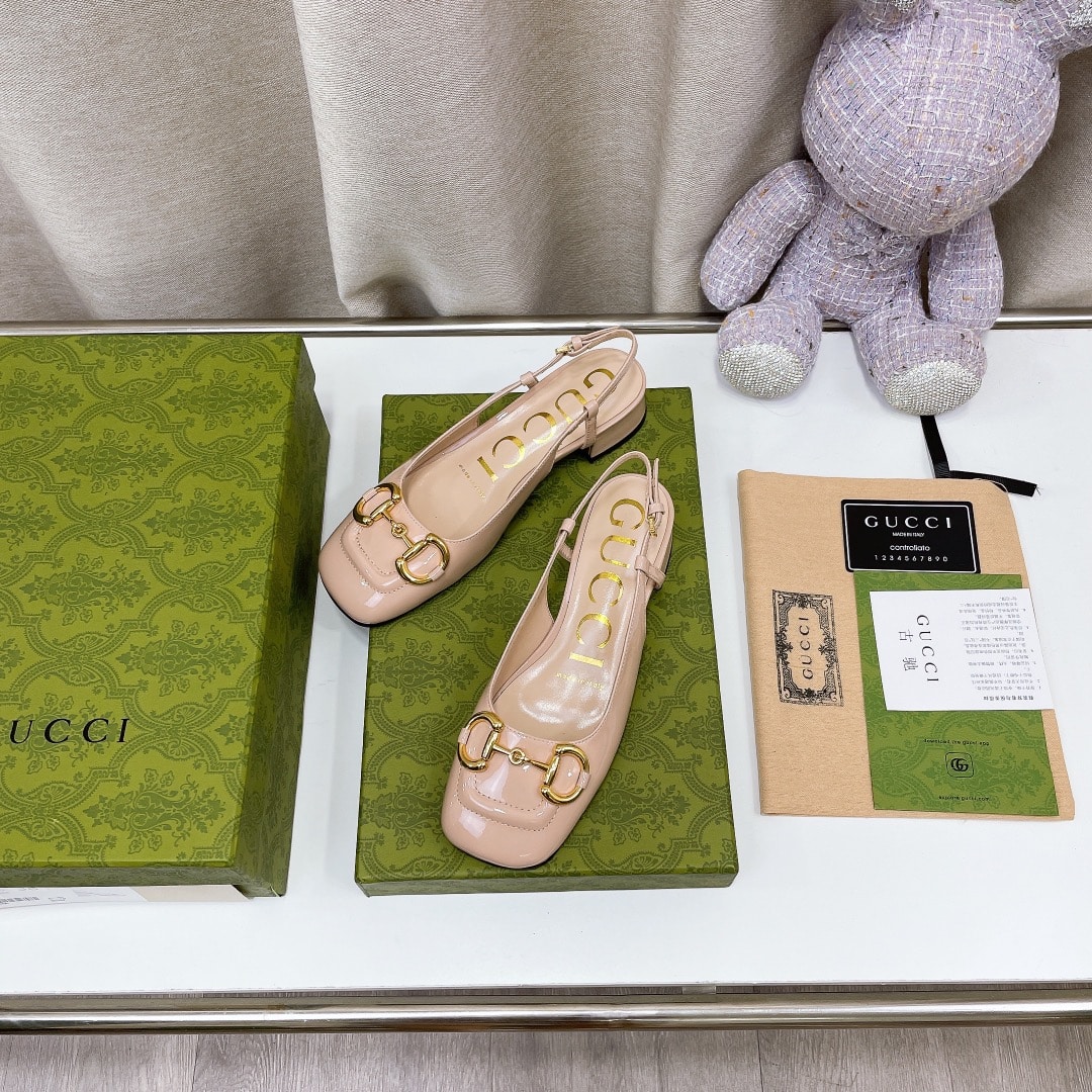 (1:1 replica) Gucci Women s Slingback With Horsebit Pink For Women GG