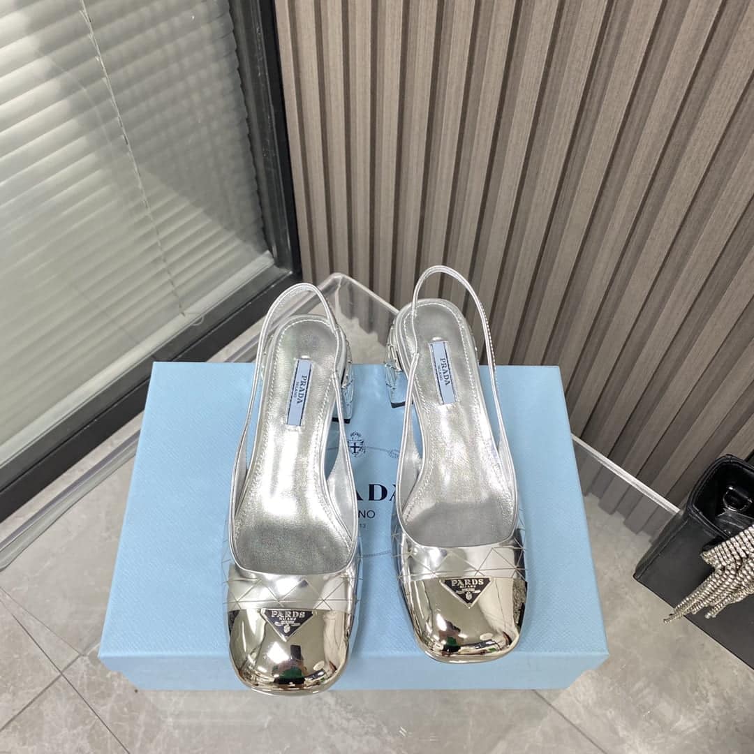(1:1 replica) Prada Prada Color Block With Rear Bridle Block Silver For Women PRD