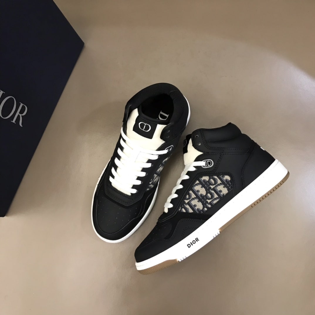(1:1 replica) Christian Dior Women s B27 High-Top Sneaker Black For Women CD