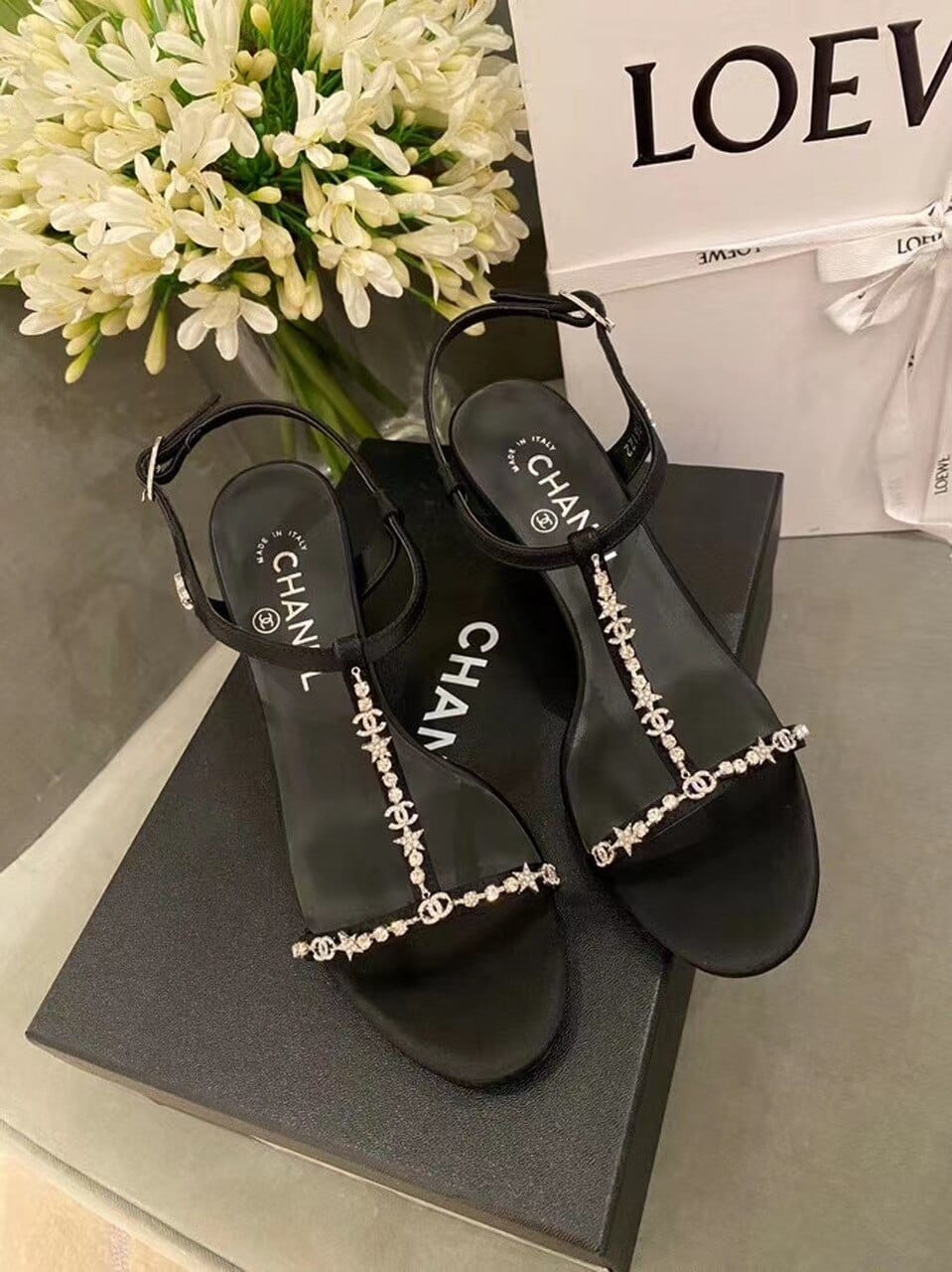 (1:1 replica) Chanel Sandals Black For Women, Women s Shoes G36122