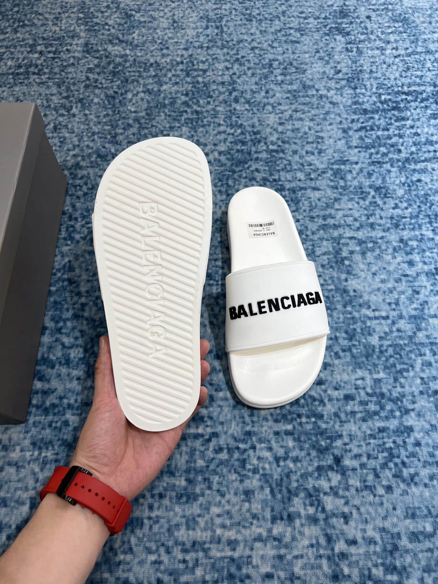 (1:1 replica) Balenciaga Pool Slide Sandal White For Women
