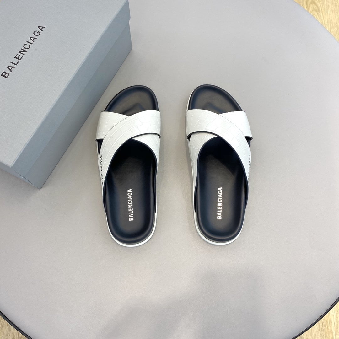 (1:1 replica) Balenciaga Slide Sandal White For Women