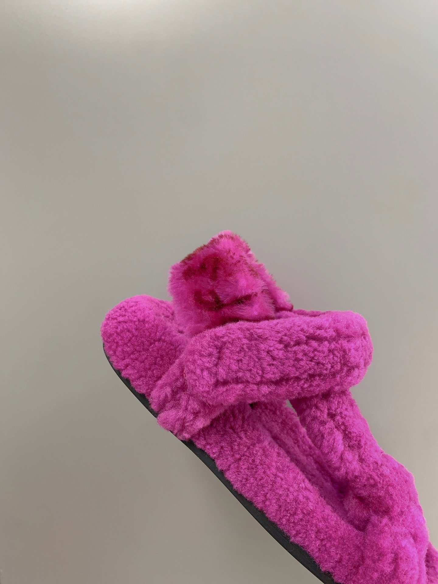 (1:1 replica) Fendi First Shearling Sandal Pink For Women