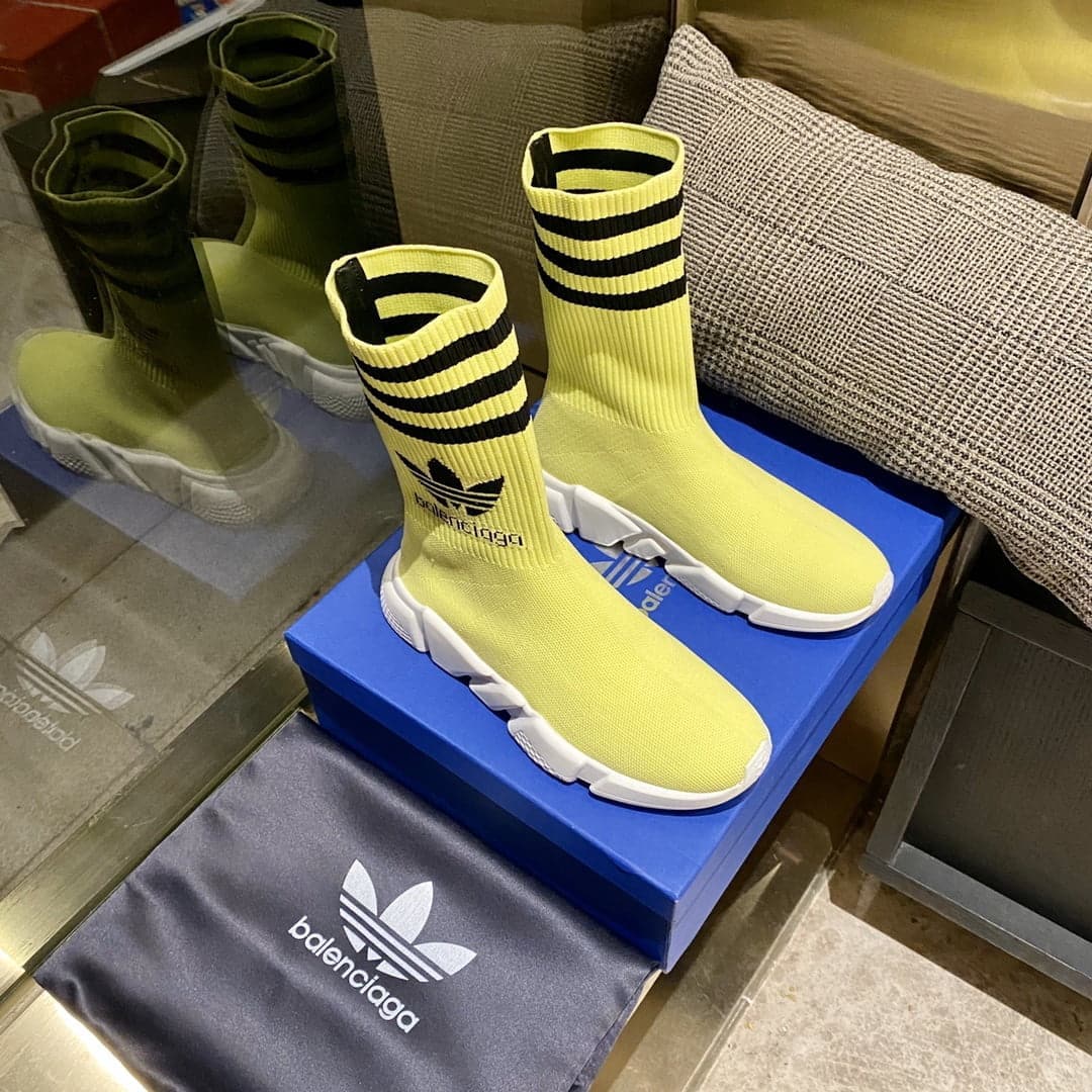 (1:1 replica) Balenciaga x Adidas Speed Trainers Yellow For Women